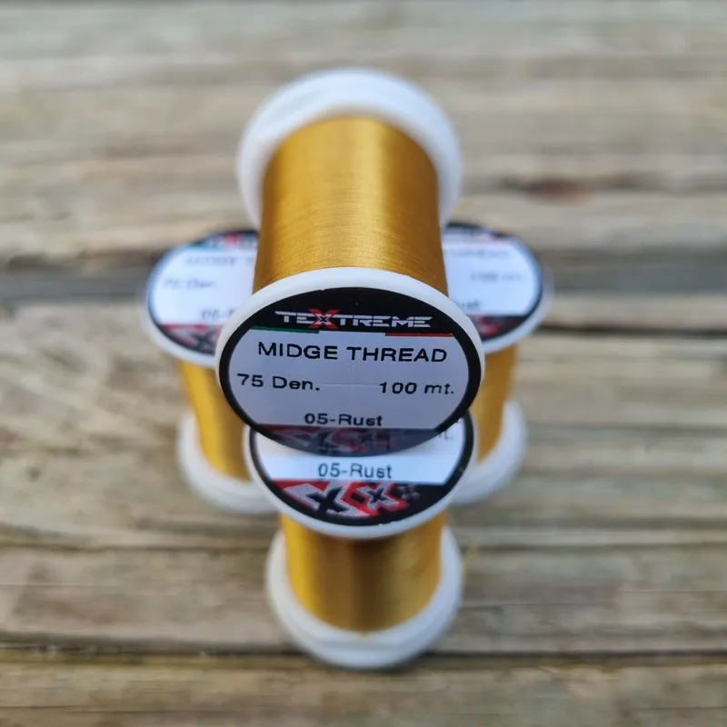 TEXTREME Midge Tying Thread 75dn in 05-Rust-2